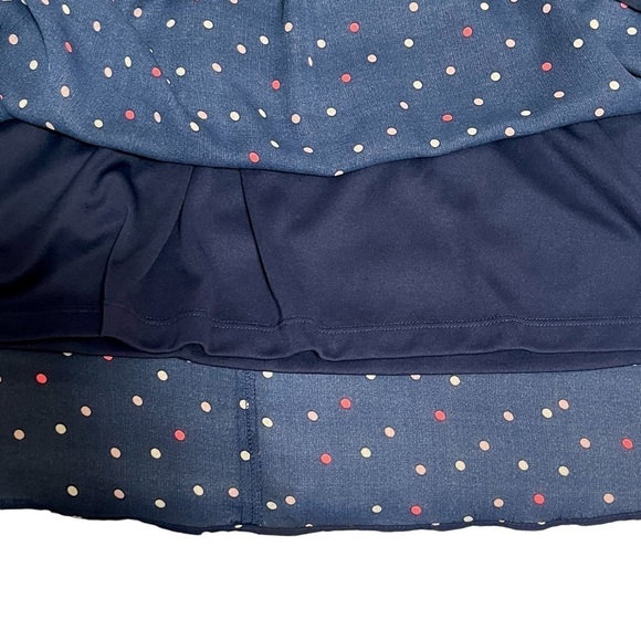 RN Studio by Ronni Nicole Navy Polka Dot Chiffon Dress Size 14 - Picture 7 of 12